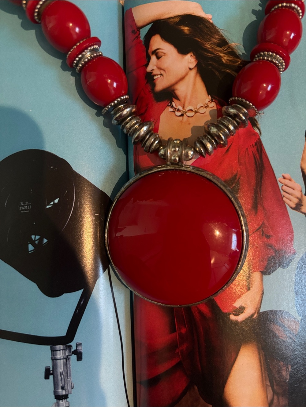 Red Statement Pendant Necklace - Women Accessories